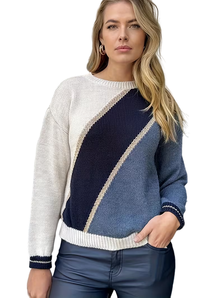 Damski Sweter Z Okrągłym Dekoltem