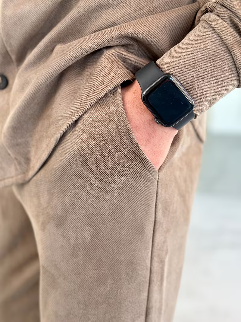 Męski Komplet z Topem z Długim Rękawem i Spodniami