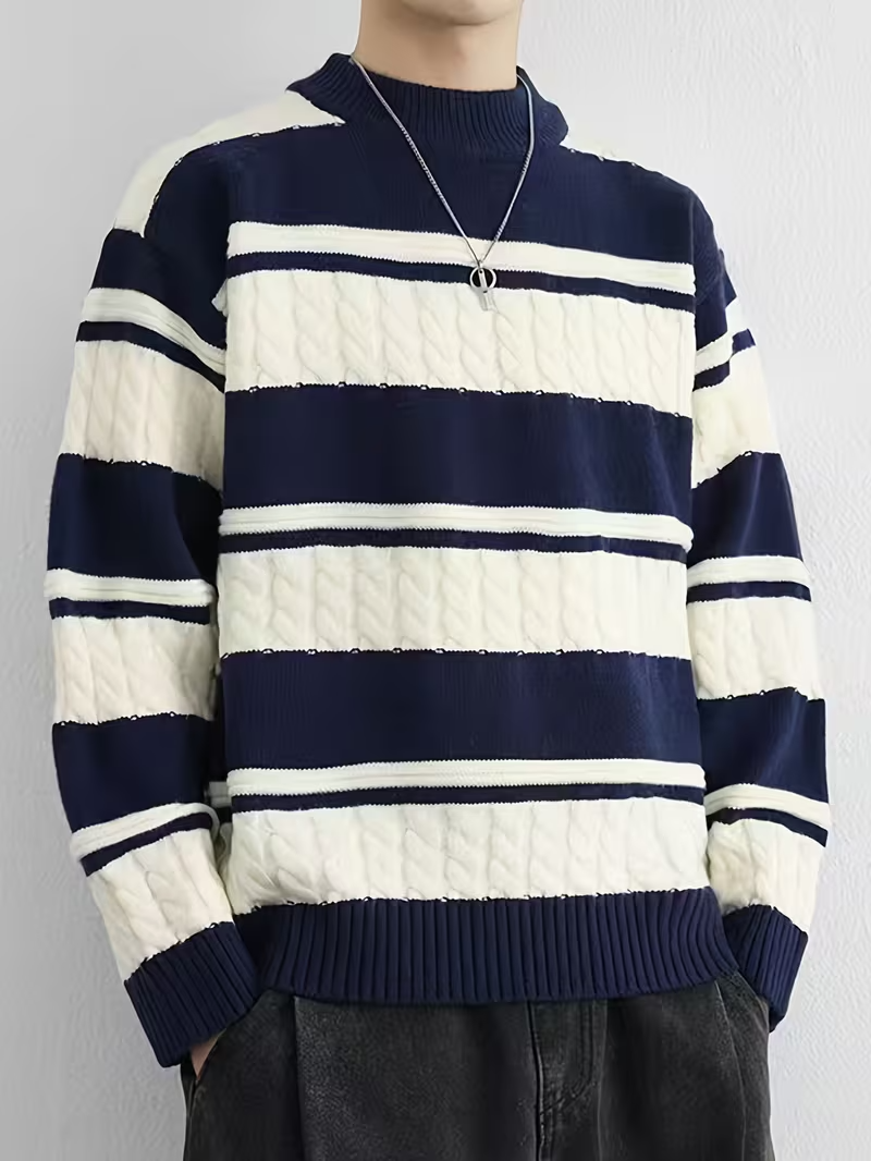 Męski Sweter w Paski