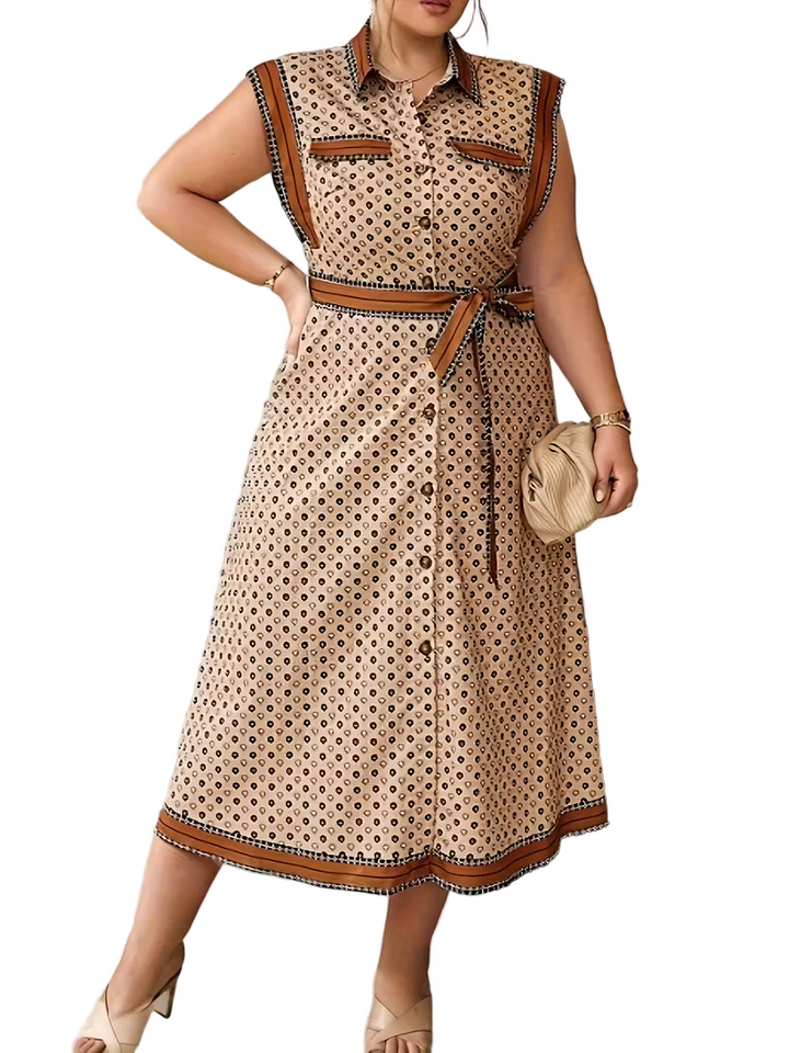 Sukienka Damska Bez Rękawów O Długości Midi